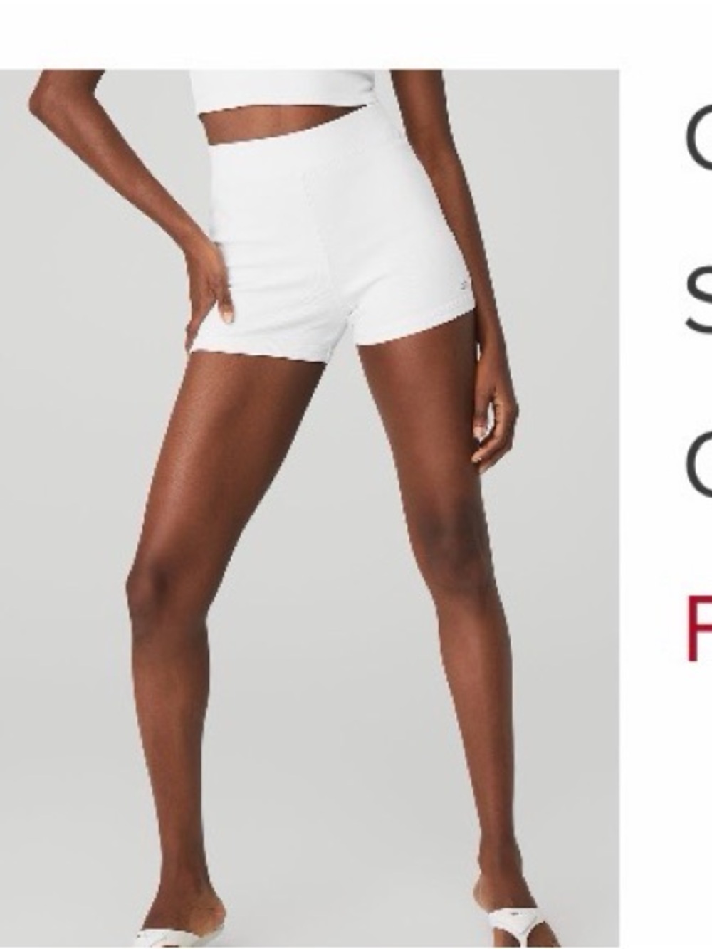 ALO- Goddess Ribbed High Waist Hot Short